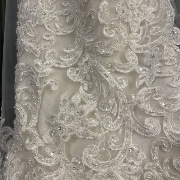 Mori Lee Satin Ball Gown- Sample size 20 - Picture 5 of 8